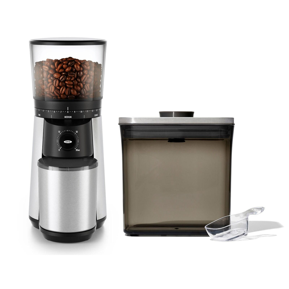 conical-burr-coffee-grinder-and-steel-coffee-pop-container-1-7-qt-with-scoop-bundle-i7 11409800.jpg